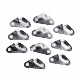 Tent rope tension plates, 3 holes, 10 pcs