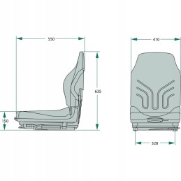 Forklift seat MSG20 narrow 2401293152