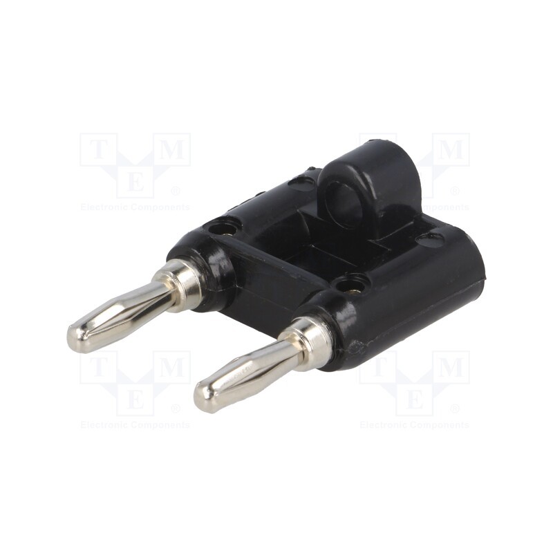 1 pcs x MUELLER ELECTRIC - BU-00247-0 - Stackable safety shunt, 4mm banana, banana 4mm plug x2, 15A