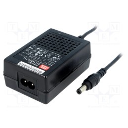 1 pcs x MEAN WELL - GST18B05-P1J - Power supply: switched-mode, 5VDC, 3A, Out: 5,5/2,1, 15W, 85÷264VAC