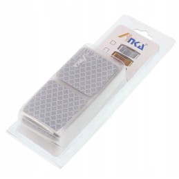 Intermittent reflective tape, 4 m, white and silver