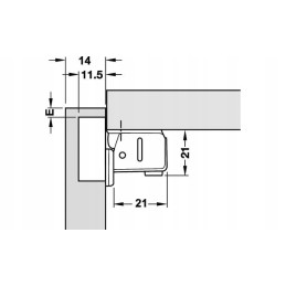 Furniture hinges 2 pcs