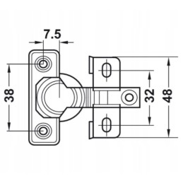 Furniture hinges 2 pcs