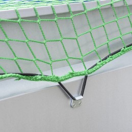 Fastener side hook closure for fastening the net