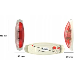 Right side marker lamp Hella 12v Tabbert white