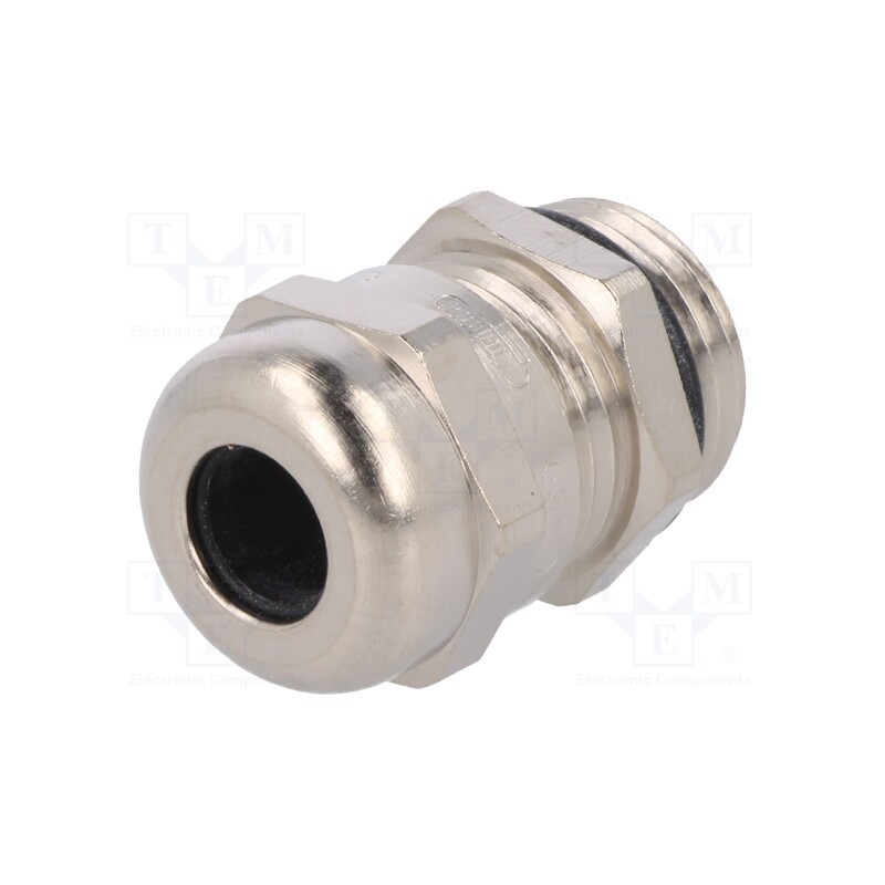 1 pcs x HUMMEL - 1.609.0900.01 - Cable gland, PG9, IP68, brass, Body plating: nickel