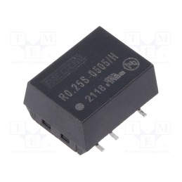 1 pcs x RECOM - R0.25S-0505/H - Converter: DC/DC, 0.25W, Uin: 4.5÷5.5V, Uout: 5VDC, Iout: 50mA, SMD