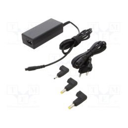 1 pcs x QOLTEC - 51756 - Power supply: switched-mode, 19VDC, 3.42A, 65W, for notebooks