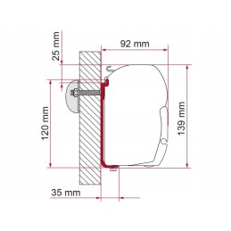 Adapter for awning f45 as 450 fiamma wawa
