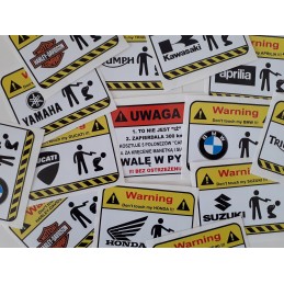 Sticker warning warning don t touch my volvo 15 cm