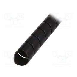 1 pcs x HELLERMANNTYTON - 162-20250 - Spiral wrapping, ØBundle : 29mm, polypropylene, black, L: 1m