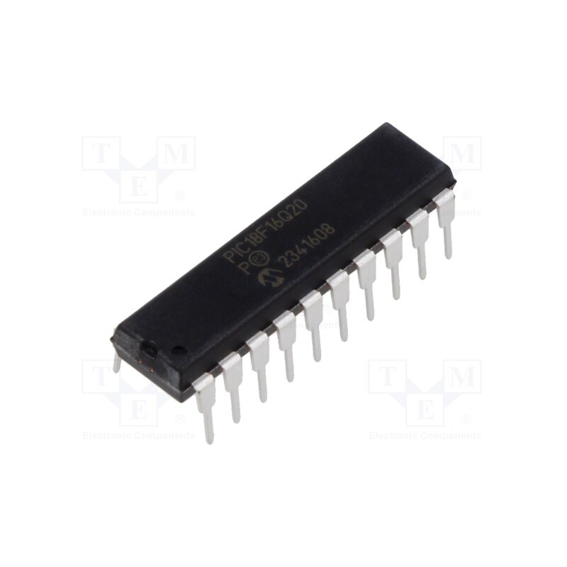 1 pcs x MICROCHIP TECHNOLOGY - PIC18F16Q20-I/P - IC: PIC microcontroller, 64kB, 64MHz, 1.8÷5.5VDC, THT, PDIP20