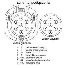 7-pin, aluminum trailer socket