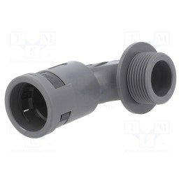1 pcs x PMA - SVBD-M257GT - 90° angled connector, Thread: metric,outside, polyamide 6, grey