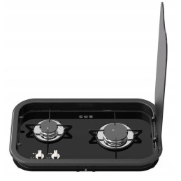 2-burner stove with cover, series 165, vertical