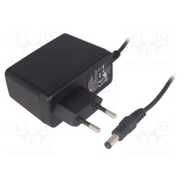 1 pcs x MEAN WELL - GS15E-6P1J - Power supply: switched-mode, plug, 24VDC, 0.62A, 15W, Plug: EU, 80%