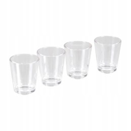 Set of 4x 50ml plastic glasses for a camper