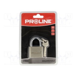 1 pcs x PROLINE - 24840 - Padlock, shackle, Equipment: key x4, 40mm, gates,cabinets,sheds