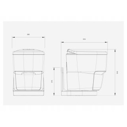 Tourist toilet without water, clesana c1 bag with adapter, new