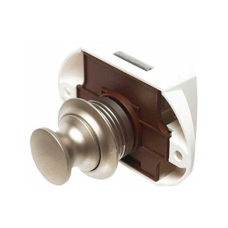 Cabinet lock, furniture lock, pushlock button