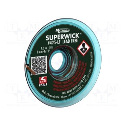 1 pcs x MG CHEMICALS - 425-LF - Tape: desoldering, halide-free,rosin,Lead Free,ROL0, W: 2mm, ESD