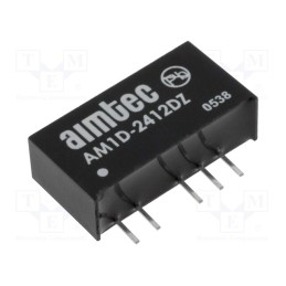 1 pcs x AIMTEC - AM1D-2412DZ - Converter: DC/DC, 1W, Uin: 21.6÷26.4V, Uout: 12VDC, Uout2: -12VDC