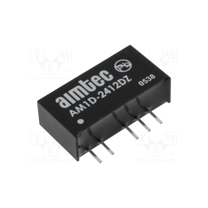 1 pcs x AIMTEC - AM1D-2412DZ - Converter: DC/DC, 1W, Uin: 21.6÷26.4V, Uout: 12VDC, Uout2: -12VDC