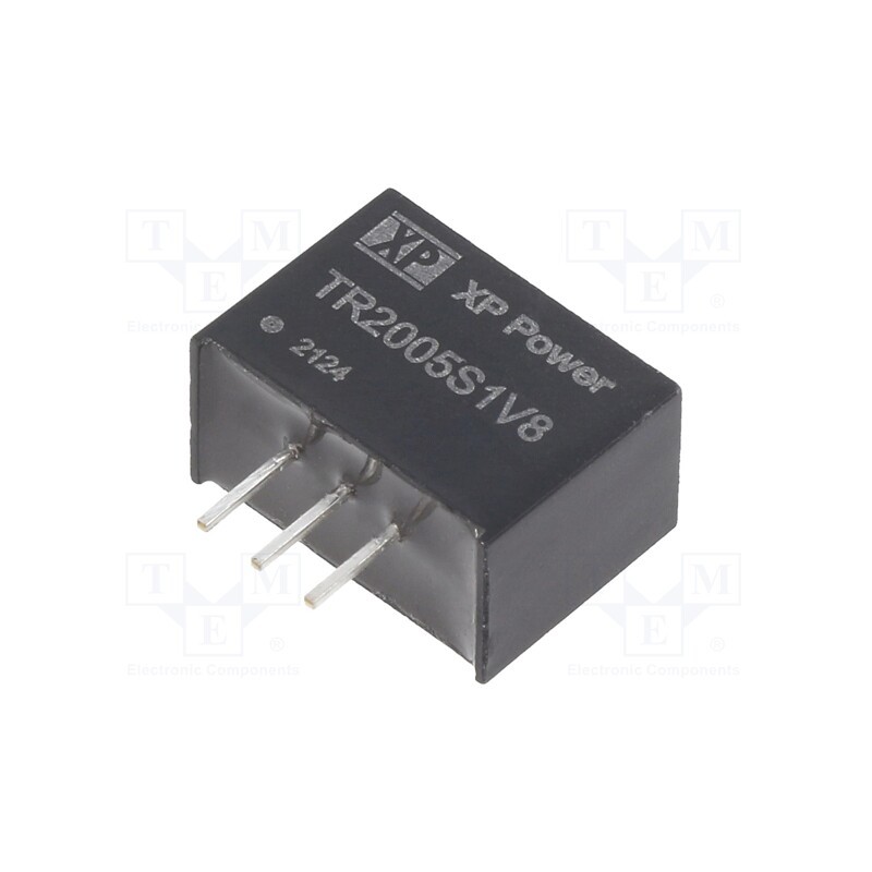 1 pcs x XP POWER - TR2005S1V8 - Converter: DC/DC, Uin: 3÷5.5V, Uout: 1.8VDC, Iout: 2A, SIP3, 1.2MHz