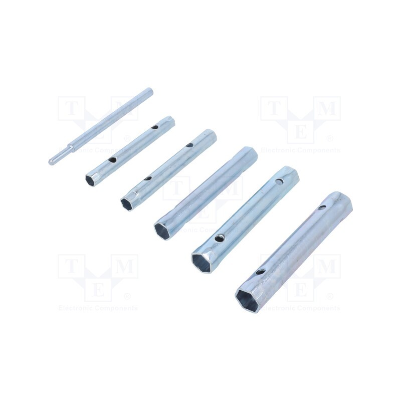 1 set x MEGA - 36206 - Wrenches set, tubular, 6pcs.