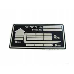 Capacity plate 26325230 jungheinrich