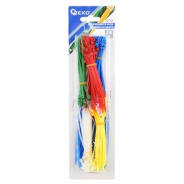 Cable ties, set of 250 colored cable ties
