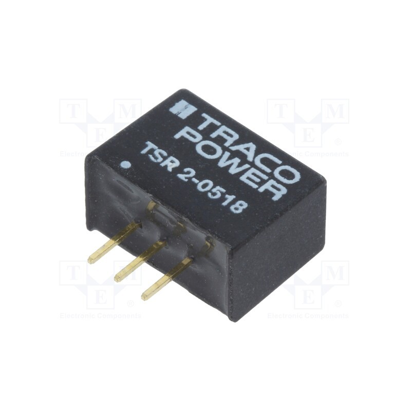 1 pcs x TRACO POWER - TSR 2-0518 - Converter: DC/DC, Uin: 3÷5.5V, Uout: 1.8VDC, Iout: 2A, SIP3, 410kHz