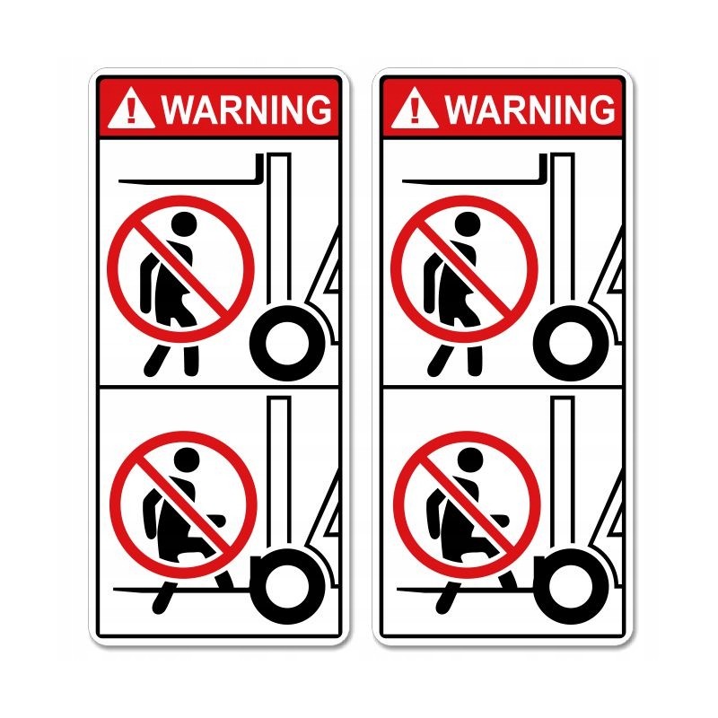 Warning stickers forklift marking UDT