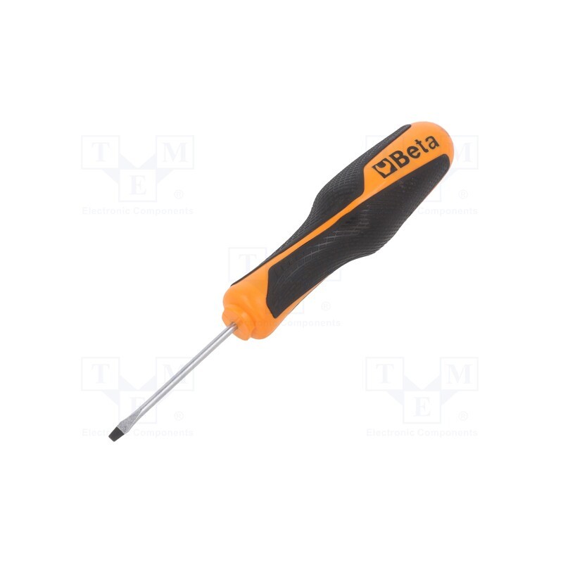 1 pcs x BETA - 12600003 - Screwdriver, slot, 2,5x0,4mm, BETAGRIP, Blade length: 50mm