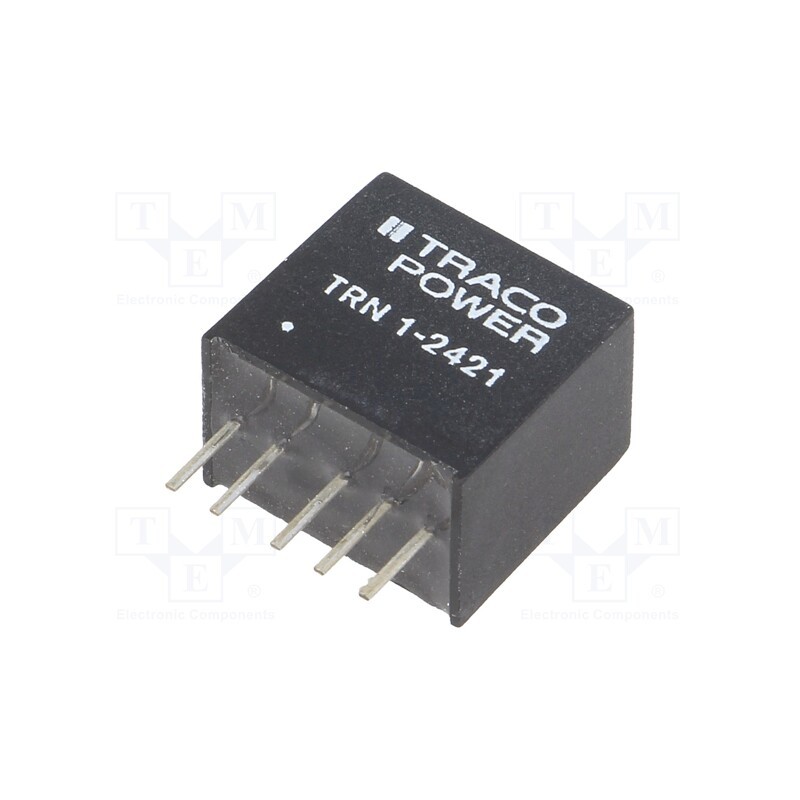 1 pcs x TRACO POWER - TRN 1-2421 - Converter: DC/DC, 1W, Uin: 18÷36V, Uout: 5VDC, Uout2: -5VDC, SIP