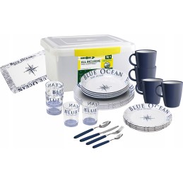 Brunner blue ocean melamine dinner set 36 pcs