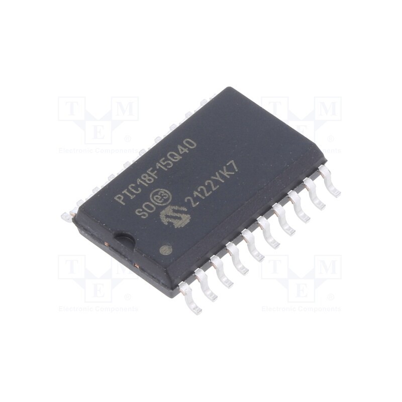 1 pcs x MICROCHIP TECHNOLOGY - PIC18F15Q40-I/SO - IC: PIC microcontroller, 32kB, 64MHz, I2C,SPI x2,UART, 1.8÷5.5VDC
