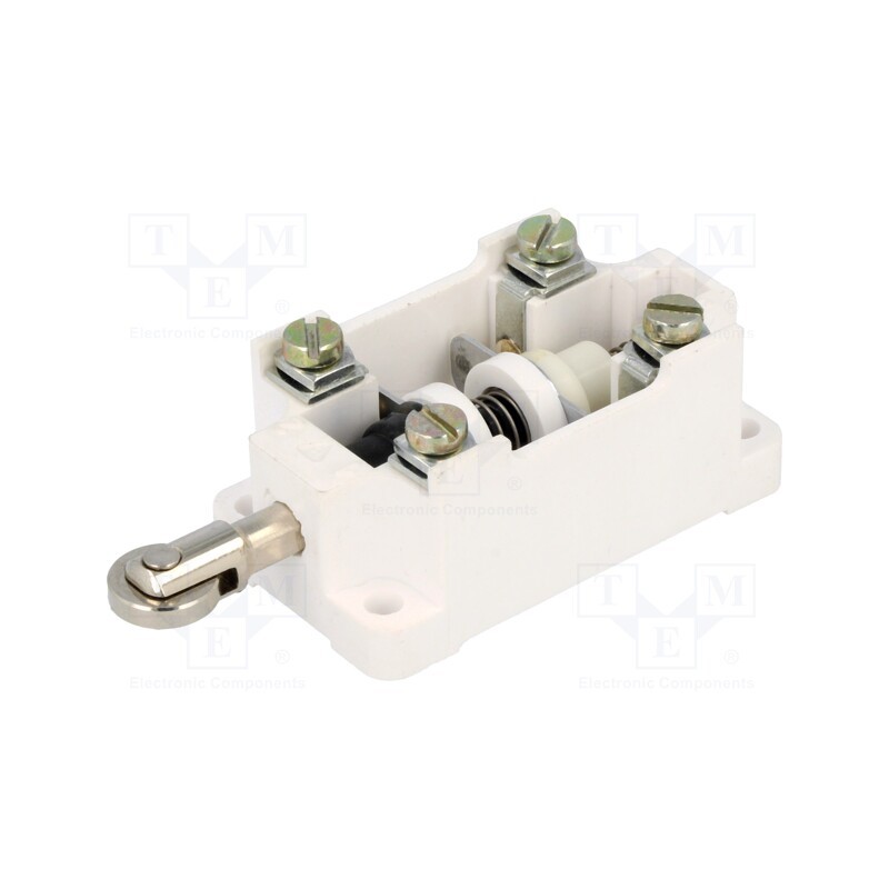 1 pcs x PROMET - LK-1R - Limit switch, pusher with parallel roller, NO + NC, 16A, IP00