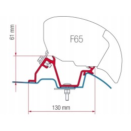 Adapter for awning f65 eagle 400 mercedes sprinter high roof fiamma
