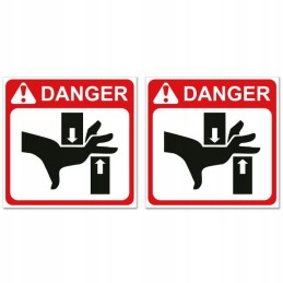 Stickers attention, health and safety, forklift, pallet truck