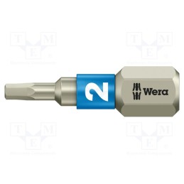 1 pcs x WERA - 5071071001 - Screwdriver bit, Hex Plus key, HEX 2mm, Overall len: 25mm