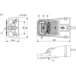 White front marker lamp with a Horpol reflector