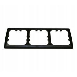Triple frame for C Line socket, black haba