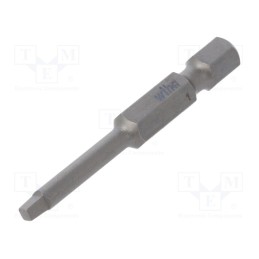 1 pcs x WIHA - 6637 - Screwdriver bit, square, 1, Overall len: 50mm, PROFESSIONAL