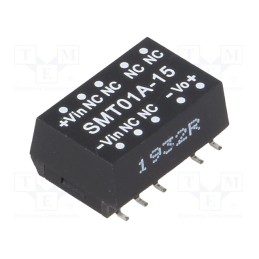 1 pcs x MEAN WELL - SMT01A-15 - Converter: DC/DC, 1W, Uin: 9÷18V, Uout: 15VDC, Iout: 6.7÷67mA, SMD