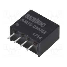 1 pcs x AIMTEC - AM1S-0307SZ - Converter: DC/DC, 1W, Uin: 2.97÷3.63V, Uout: 7.2VDC, Iout: 139mA