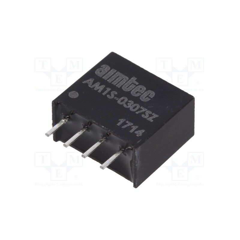 1 pcs x AIMTEC - AM1S-0307SZ - Converter: DC/DC, 1W, Uin: 2.97÷3.63V, Uout: 7.2VDC, Iout: 139mA