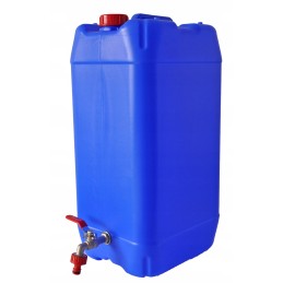 30l canister with a tap, blue tank