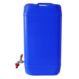 30l canister with a tap, blue tank