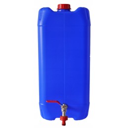 30l canister with a tap, blue tank